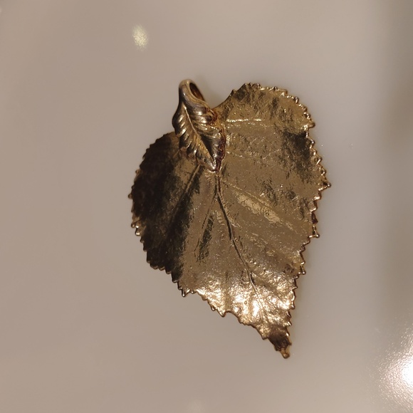 Dipped Birch Leaf Pendant